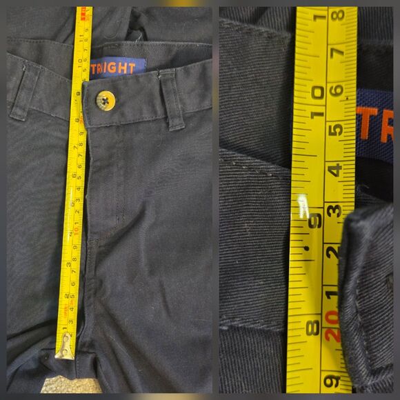 Girls French Toast Uniform Pants Size 14 1/2 Plus Straight Fit Navy Blue Chino - Picture 7 of 9